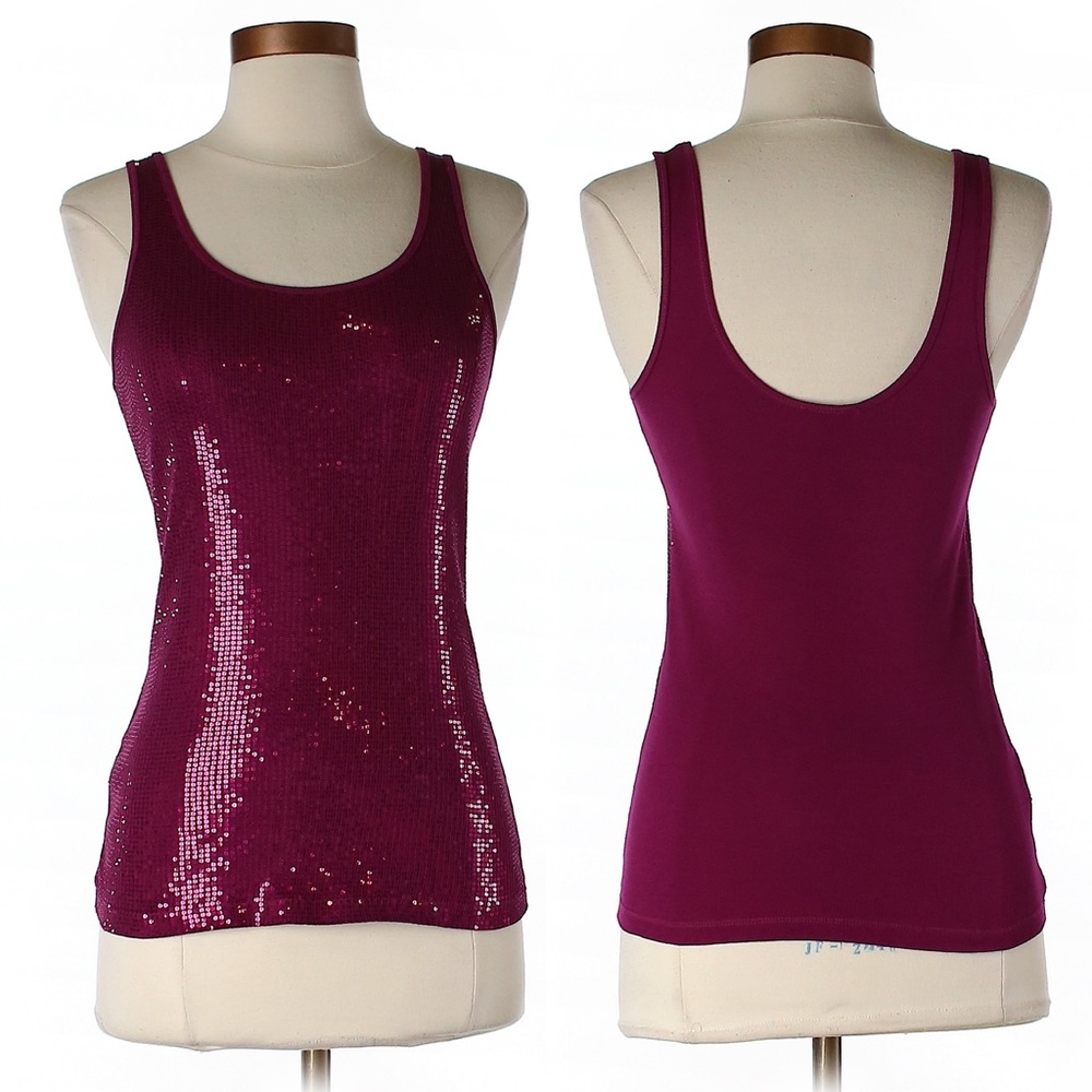 ❤️ Like New Express Fuchsia Sequin Tank